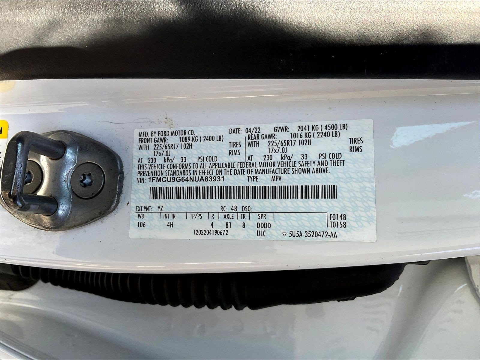 Used 2022 Ford Escape SE w/ Cold Weather Package AWD/4WD image 20