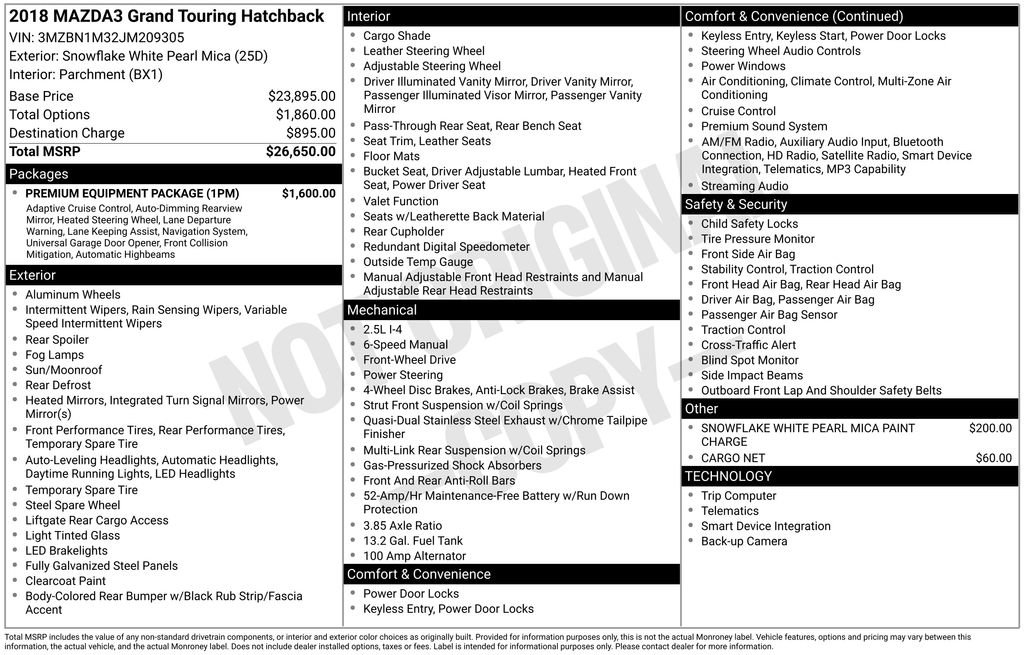 Used 2018 MAZDA MAZDA3 Grand Touring w/ Premium Equipment Package image 32