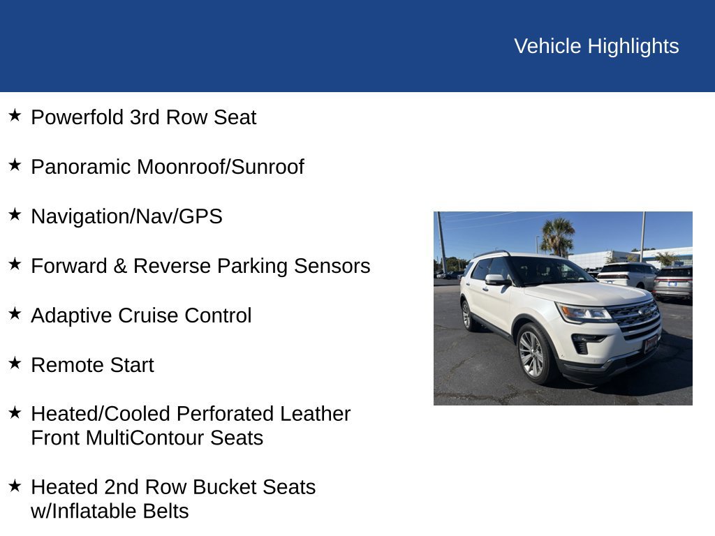 Used 2018 Ford Explorer Limited w/ Equipment Group 301A FWD image 7