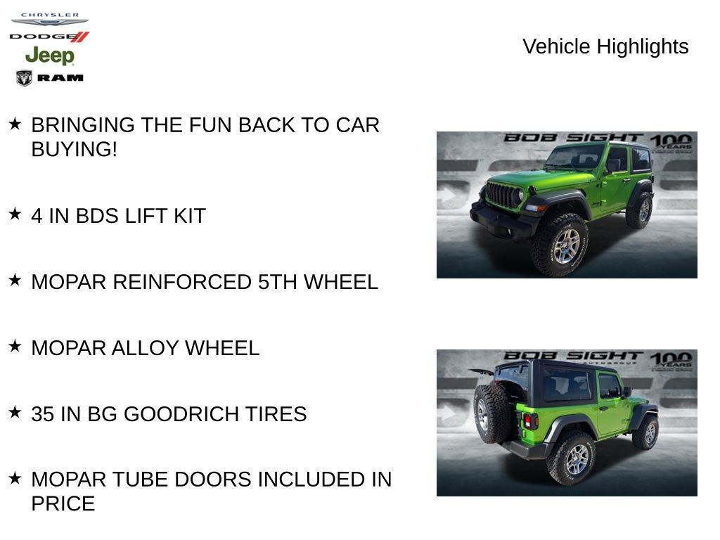 New 2025 Jeep Wrangler Sport image 2