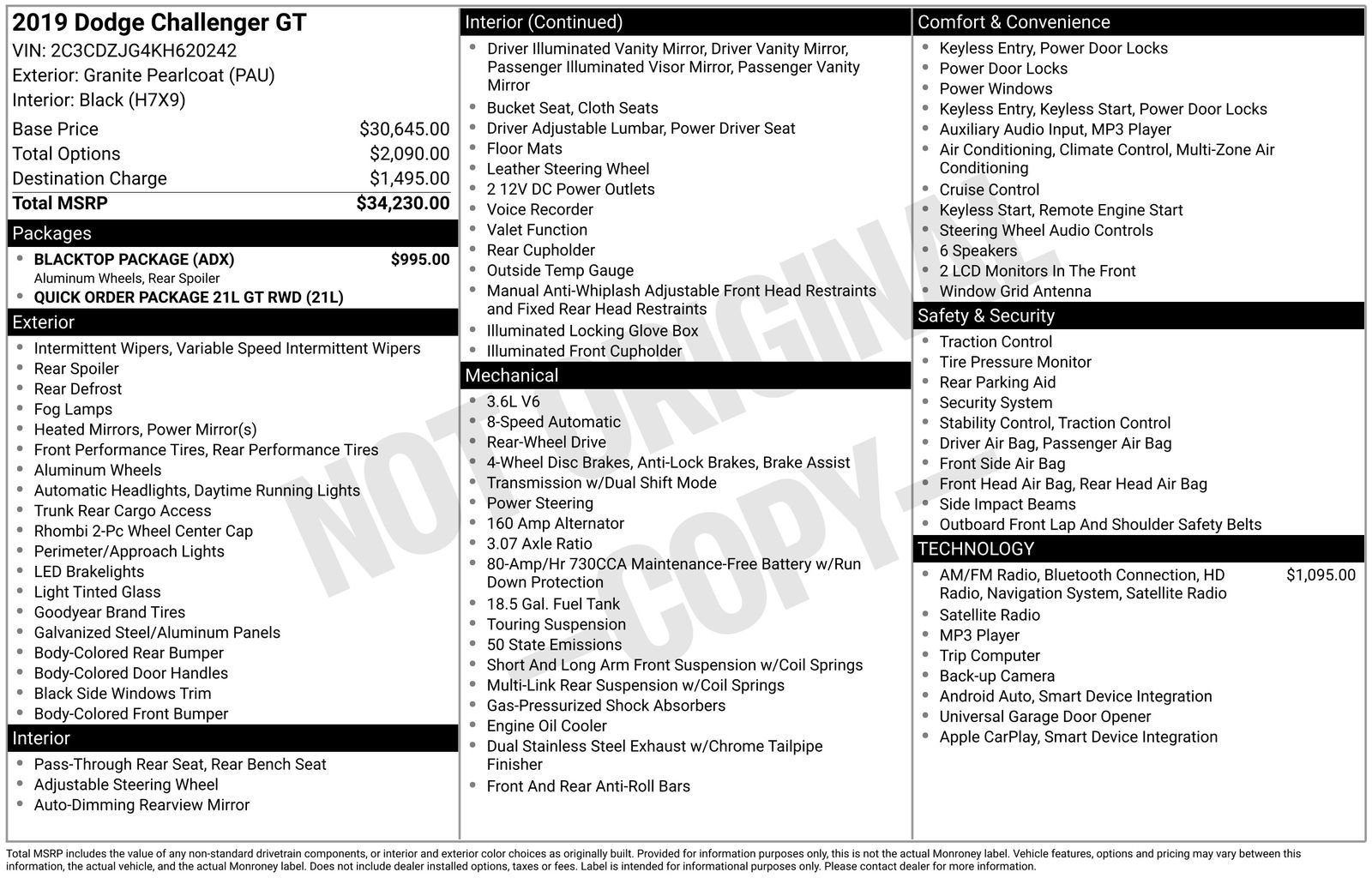 Used 2019 Dodge Challenger GT w/ Blacktop Package image 7