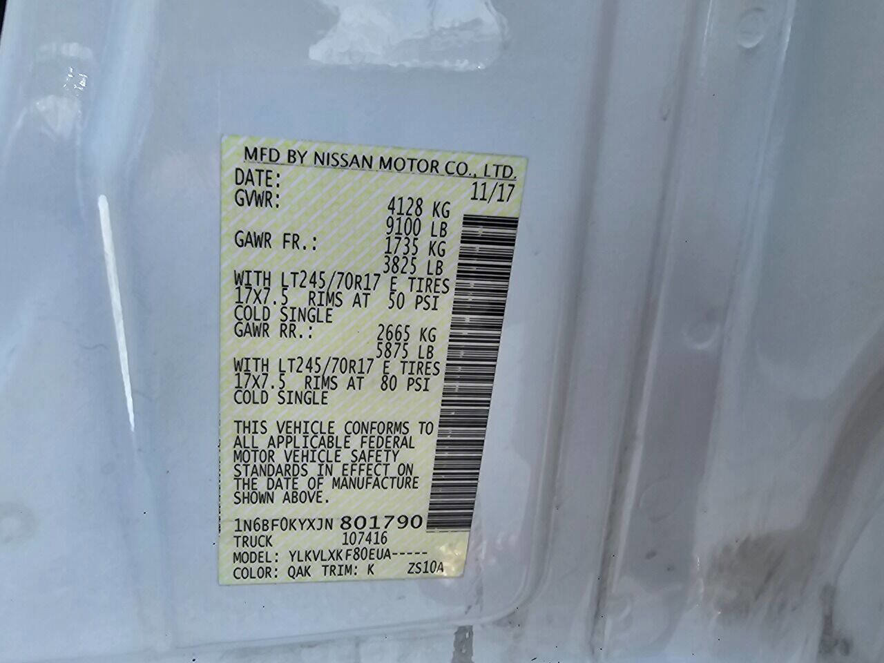 Used 2018 Nissan NV 2500 SV image 23