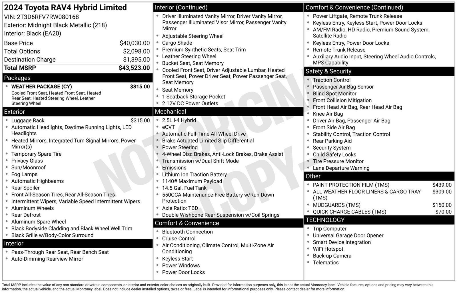 Used 2024 Toyota RAV4 Limited w/ Weather Package AWD/4WD image 3