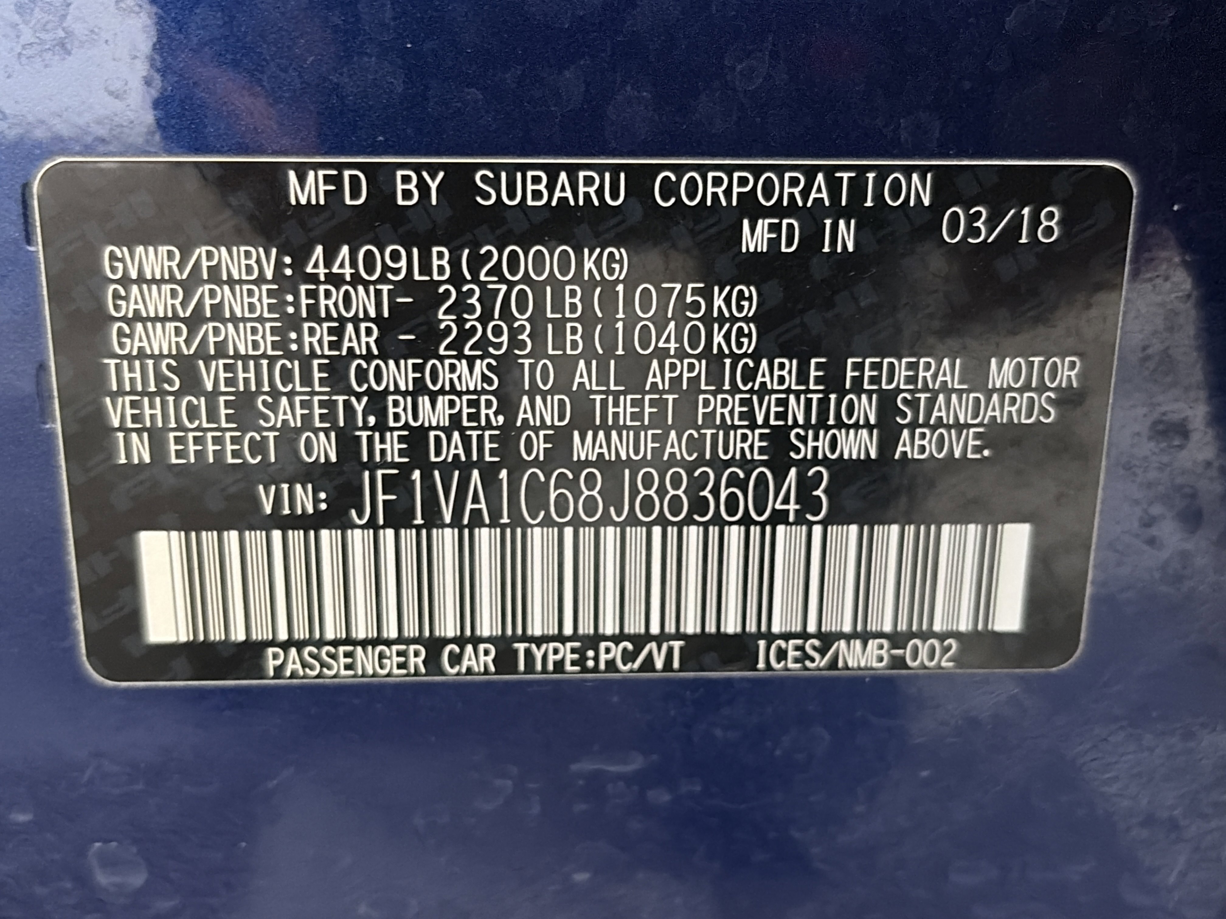 Used 2018 Subaru WRX Premium image 33