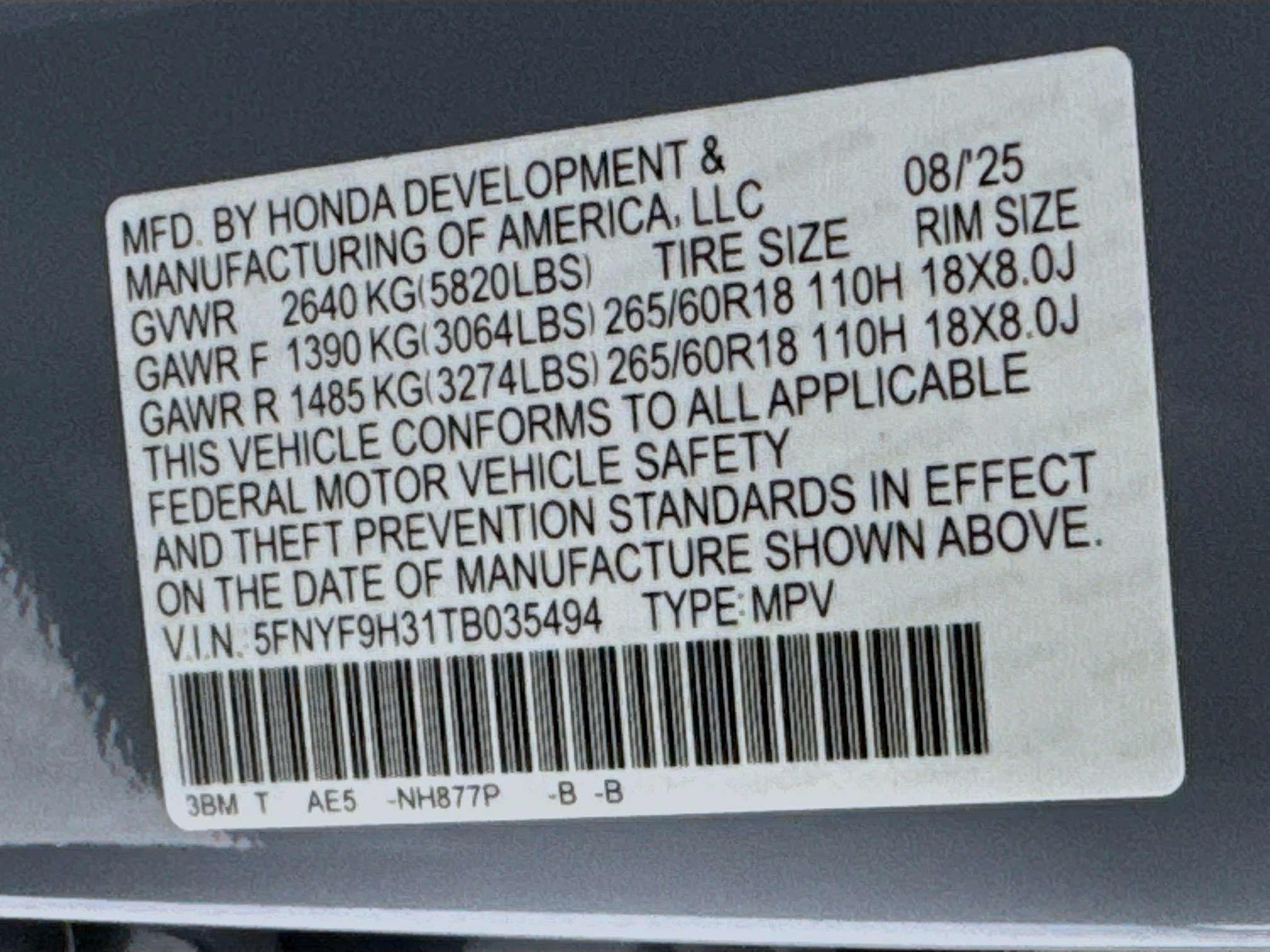 New 2026 Honda Passport RTL image 31