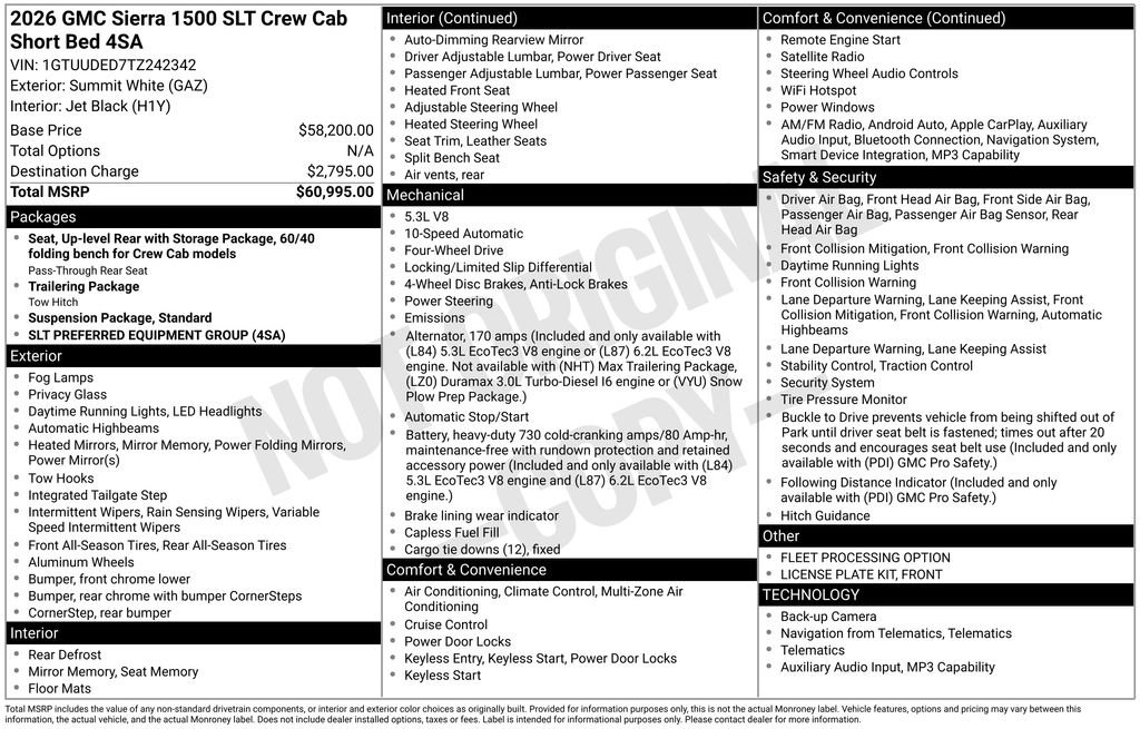 Used 2026 GMC Sierra 1500 SLT AWD/4WD image 59