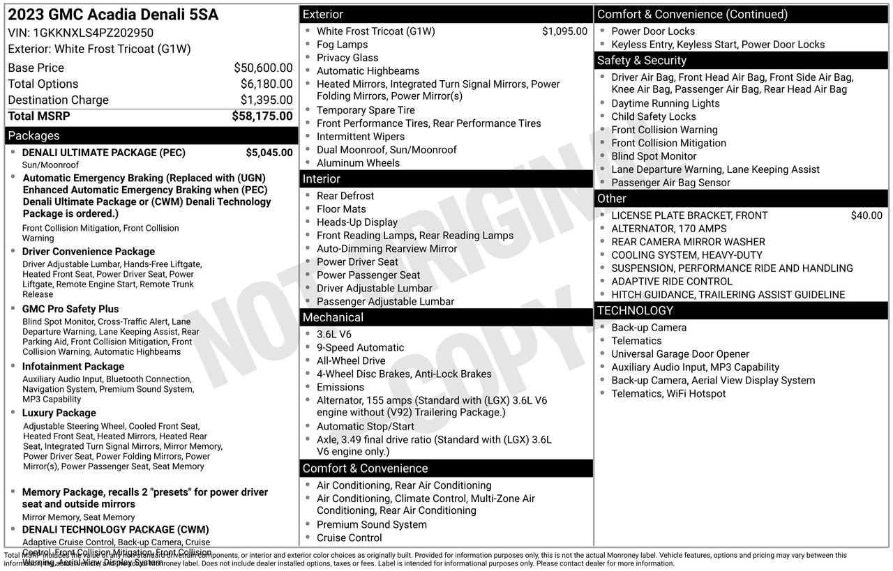 Used 2023 GMC Acadia Denali w/ Denali Ultimate Package image 34