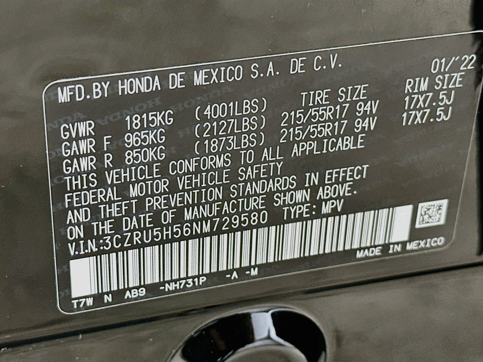 Used 2022 Honda HR-V EX image 49