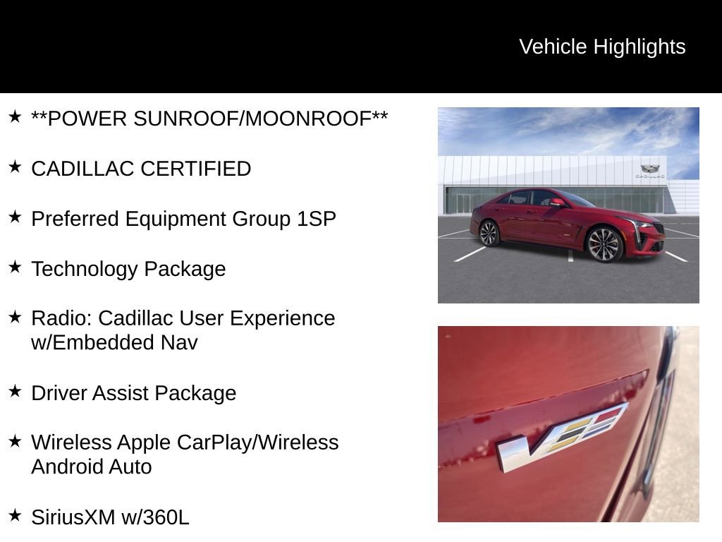 Certified 2023 Cadillac CT4 V Blackwing w/ Driver Assist Package RWD image 10