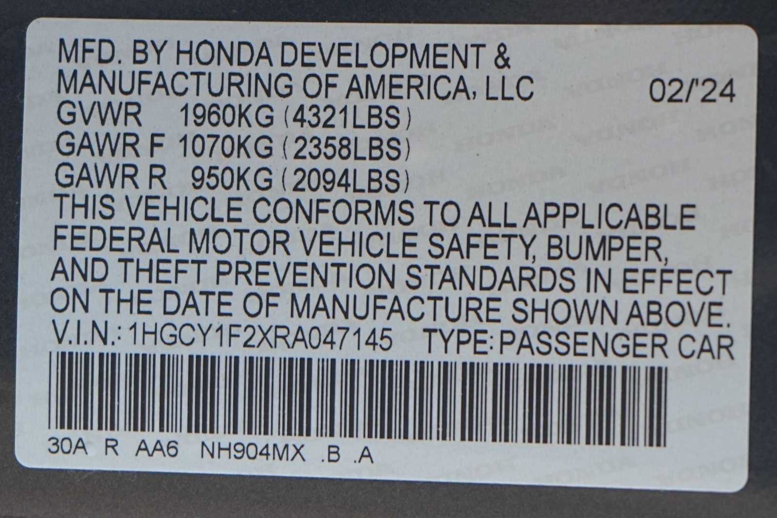 Certified 2024 Honda Accord LX image 30