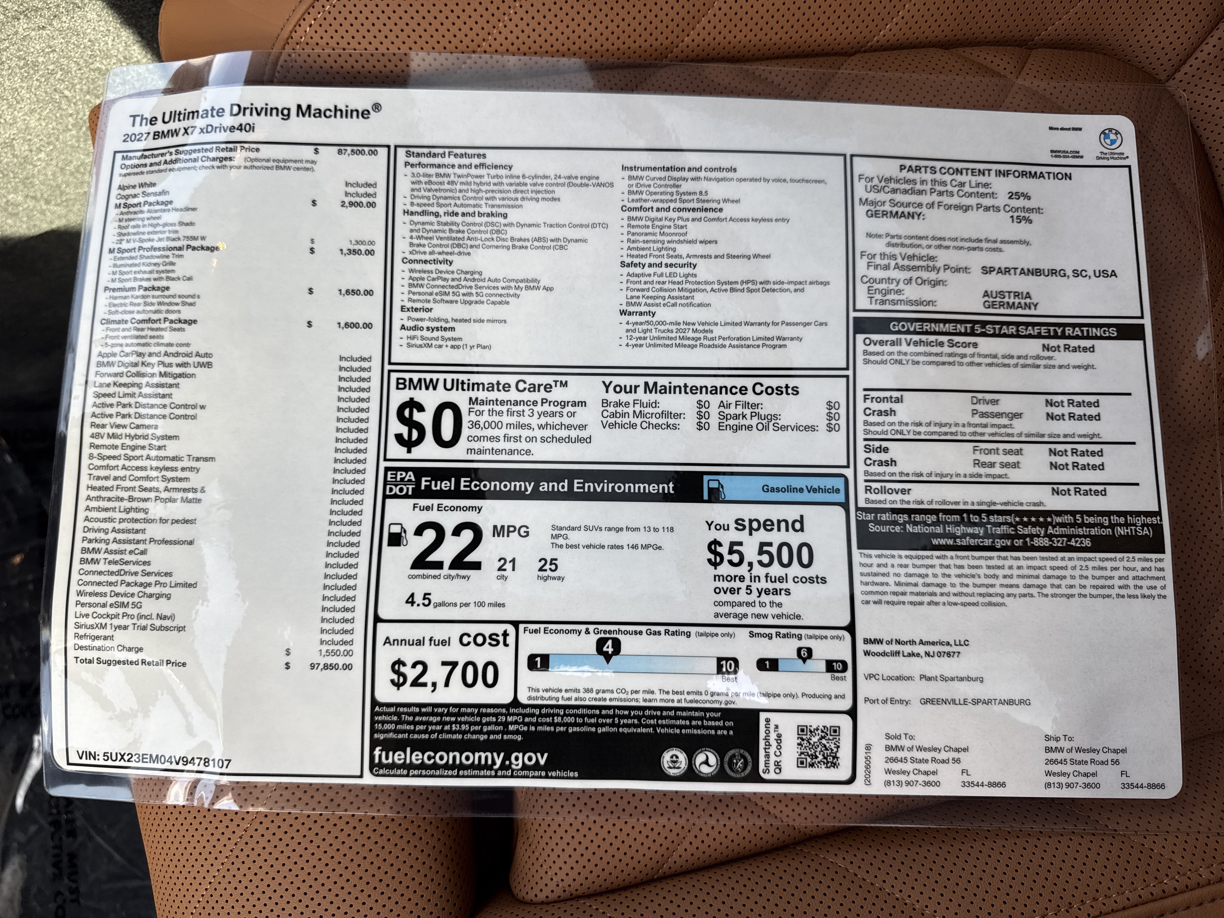New 2027 BMW X7 xDrive40i w/ M Sport Package AWD/4WD image 26