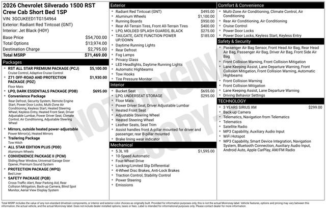 New 2026 Chevrolet Silverado 1500 RST w/ RST All Star Premium Package AWD/4WD image 4