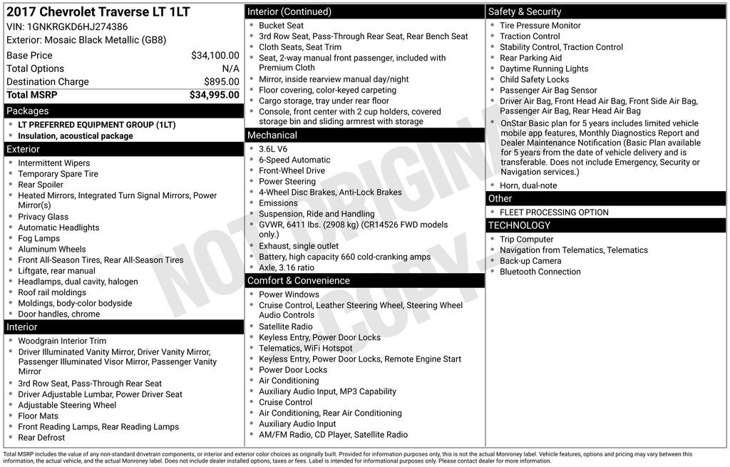 Used 2017 Chevrolet Traverse LT image 6