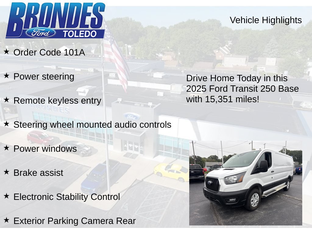 Used 2025 Ford Transit 250 Low Roof w/ Exterior Upgrade Package RWD image 5