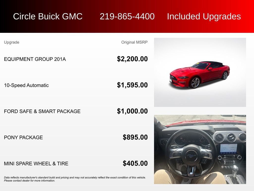 Used 2020 Ford Mustang Premium w/ Equipment Group 201A RWD image 3