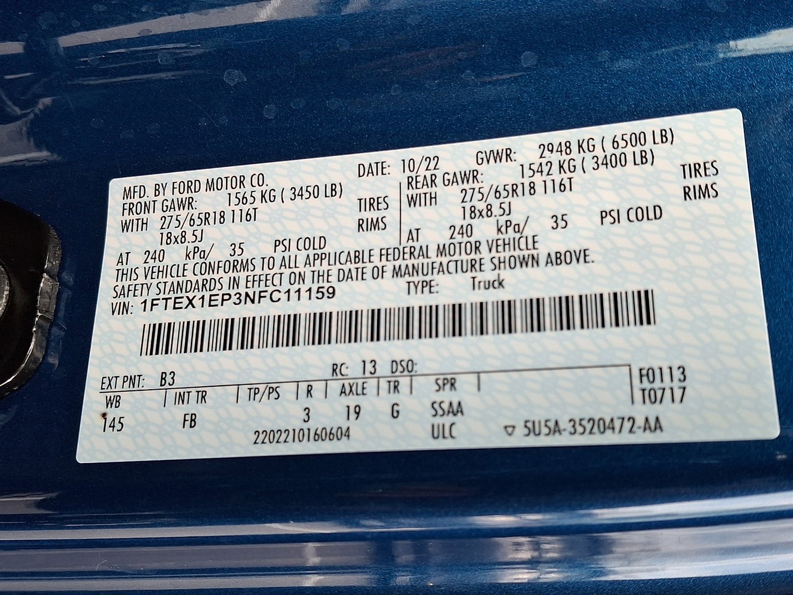 Certified 2022 Ford F150 XLT w/ Equipment Group 302A High image 27