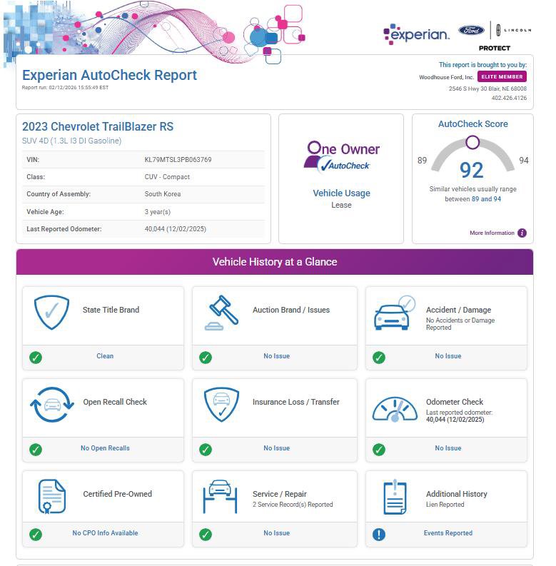 Certified 2023 Chevrolet TrailBlazer RS w/ Sun and Liftgate Package image 21