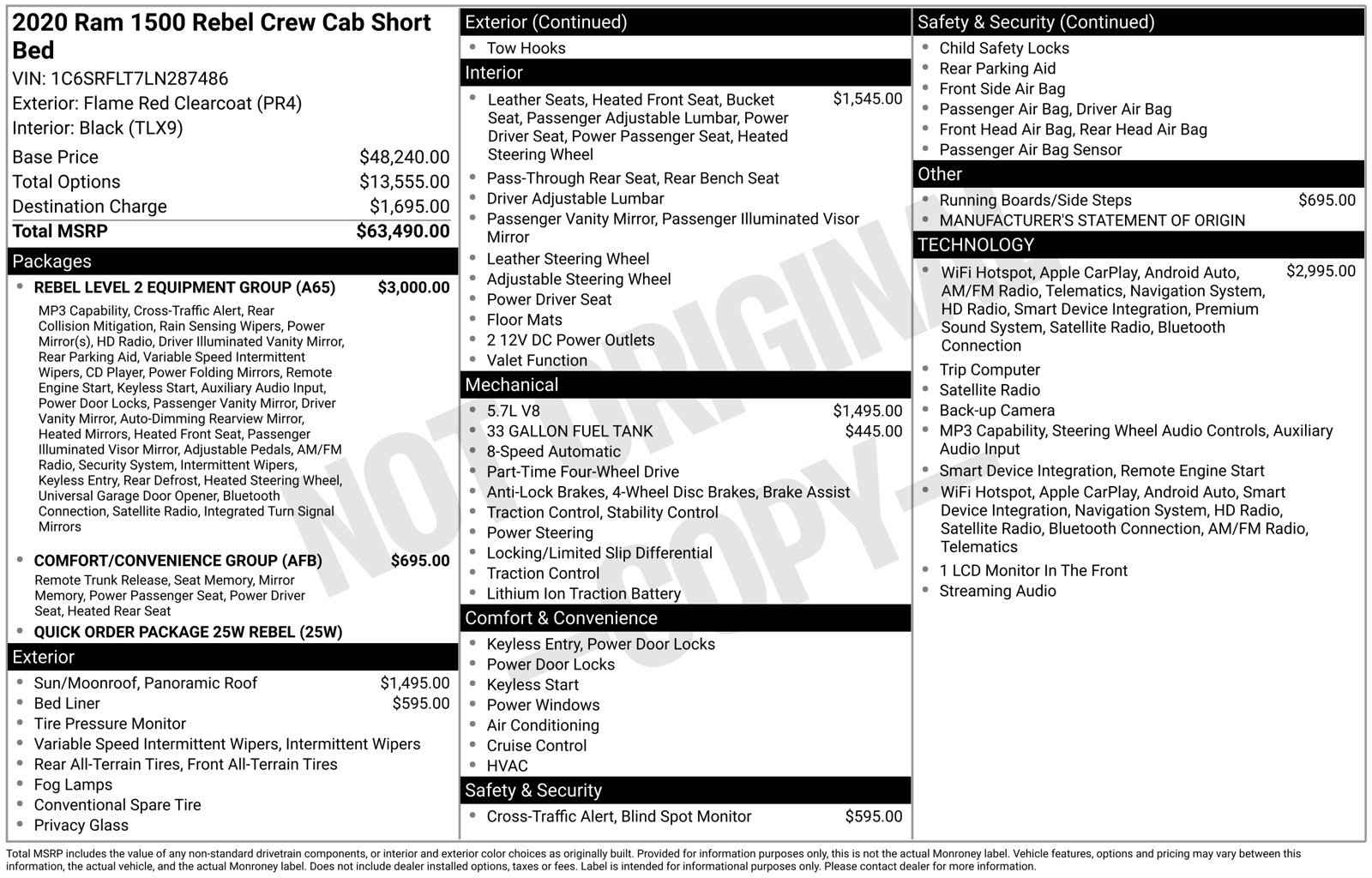 Used 2020 RAM 1500 Rebel w/ Rebel Level 2 Equipment Group AWD/4WD image 17