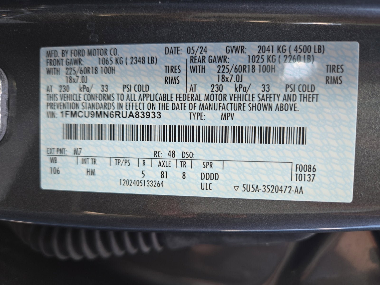 Used 2024 Ford Escape ST-Line w/ Tech Pack #1 AWD/4WD image 27