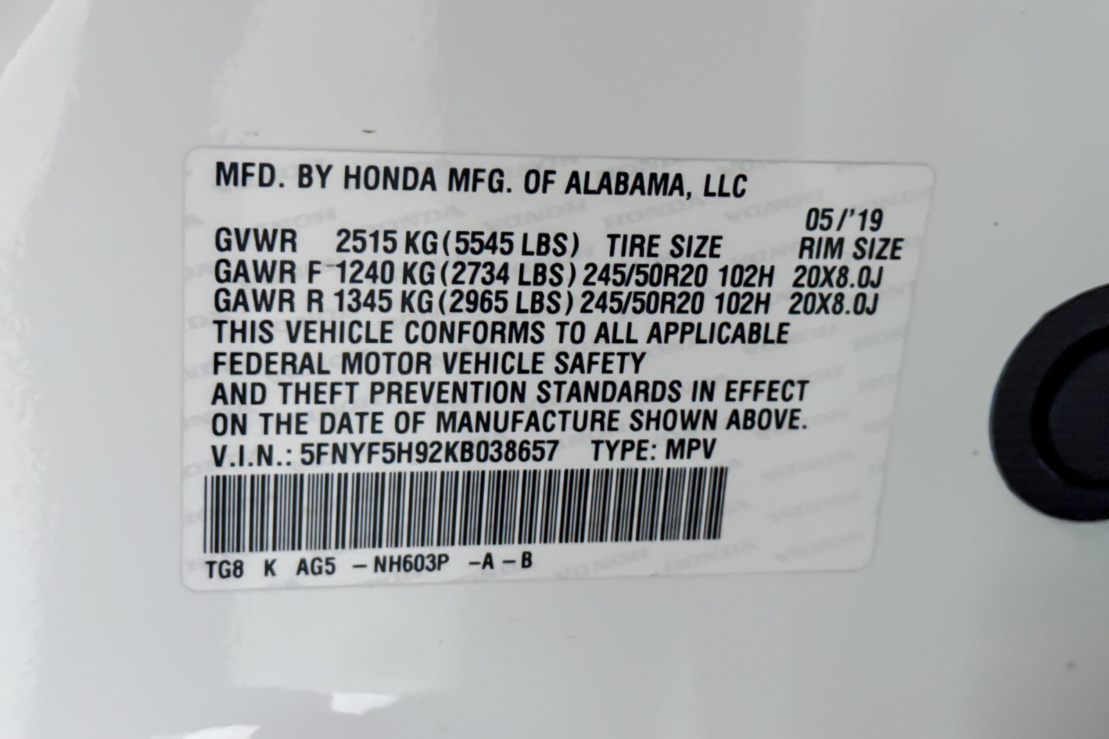 Used 2019 Honda Pilot Touring image 22