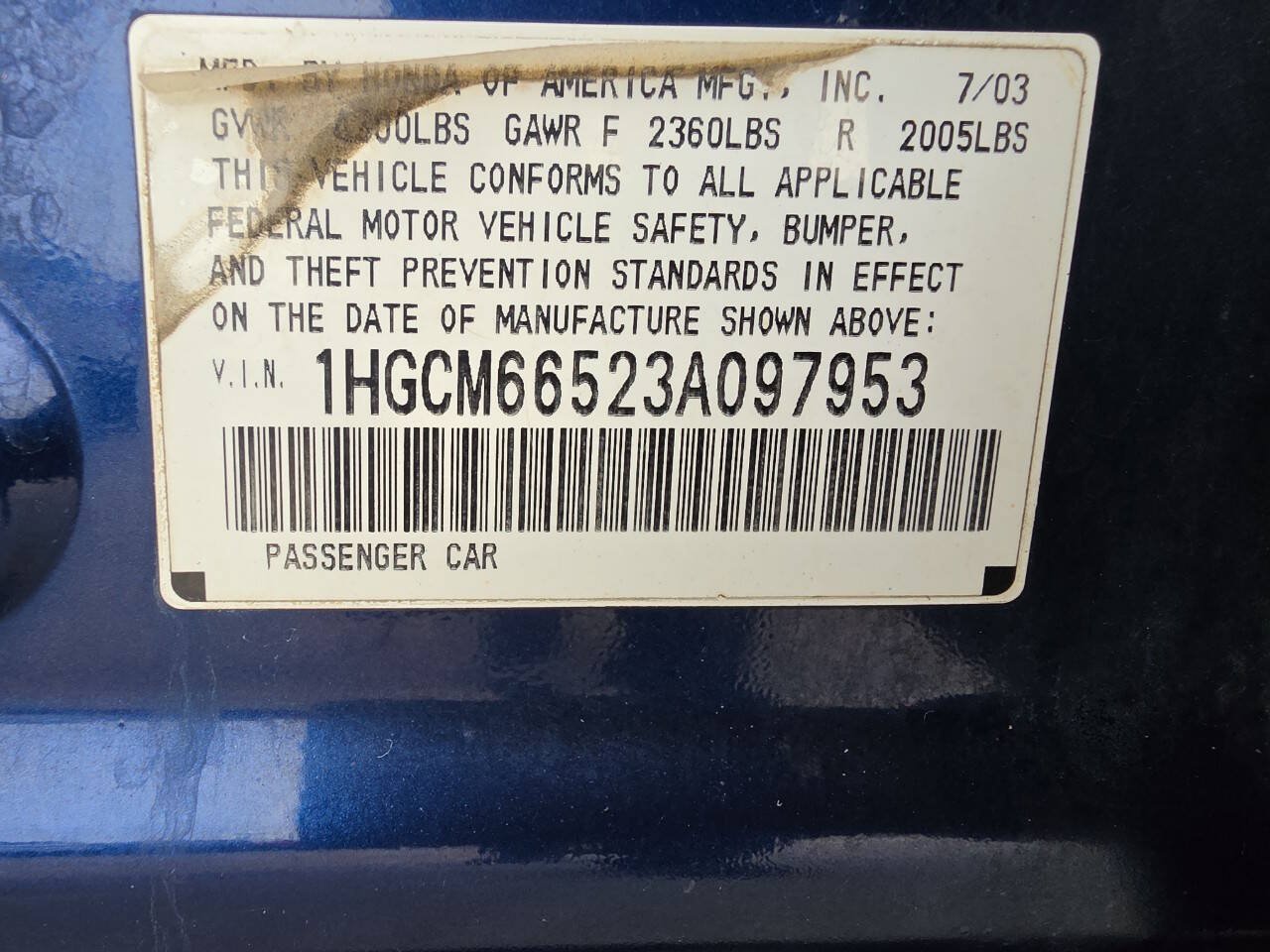 Used 2003 Honda Accord EX image 24
