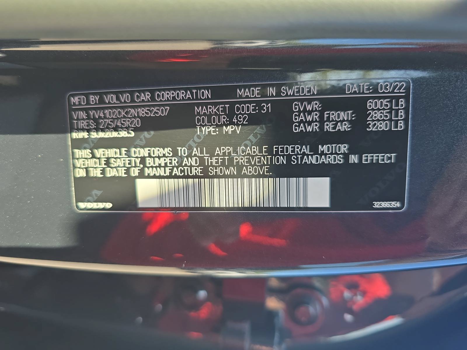 Used 2022 Volvo XC90 T5 Momentum FWD image 35
