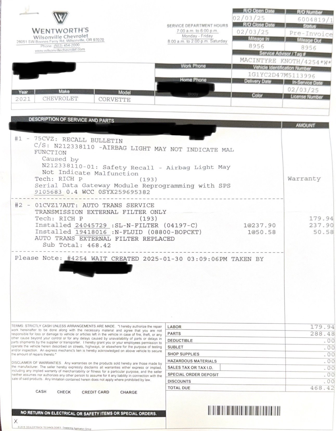 Used 2021 Chevrolet Corvette Stingray Premium Cpe w/ Z51 Performance Package image 91