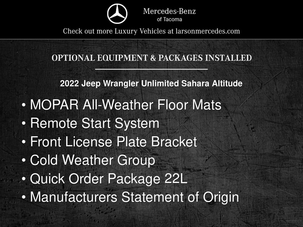 Used 2022 Jeep Wrangler Unlimited Sahara AWD/4WD image 3