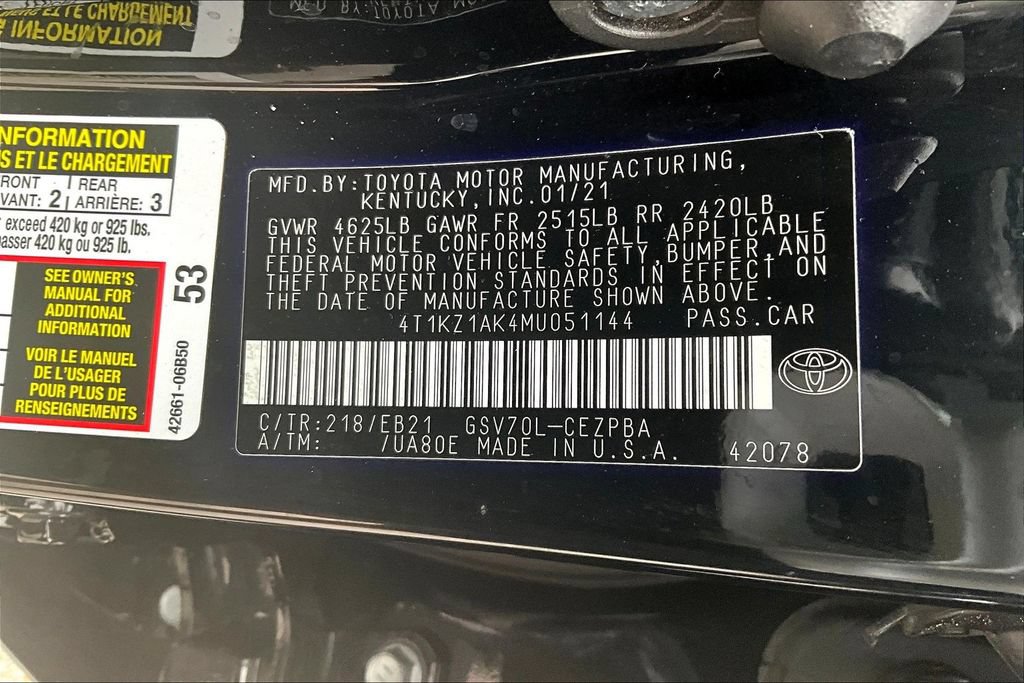 Used 2021 Toyota Camry TRD w/ TRD Package w/JBL Audio FWD image 17