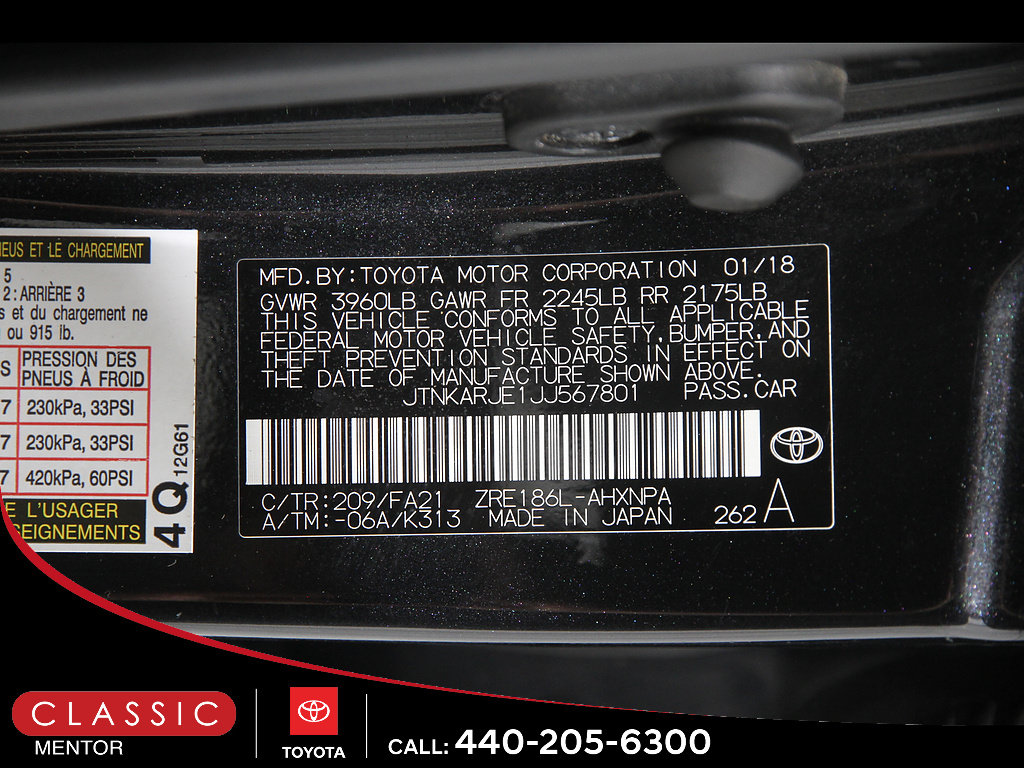 Certified 2018 Toyota Corolla iM w/ All-Weather Mat Package FWD image 23