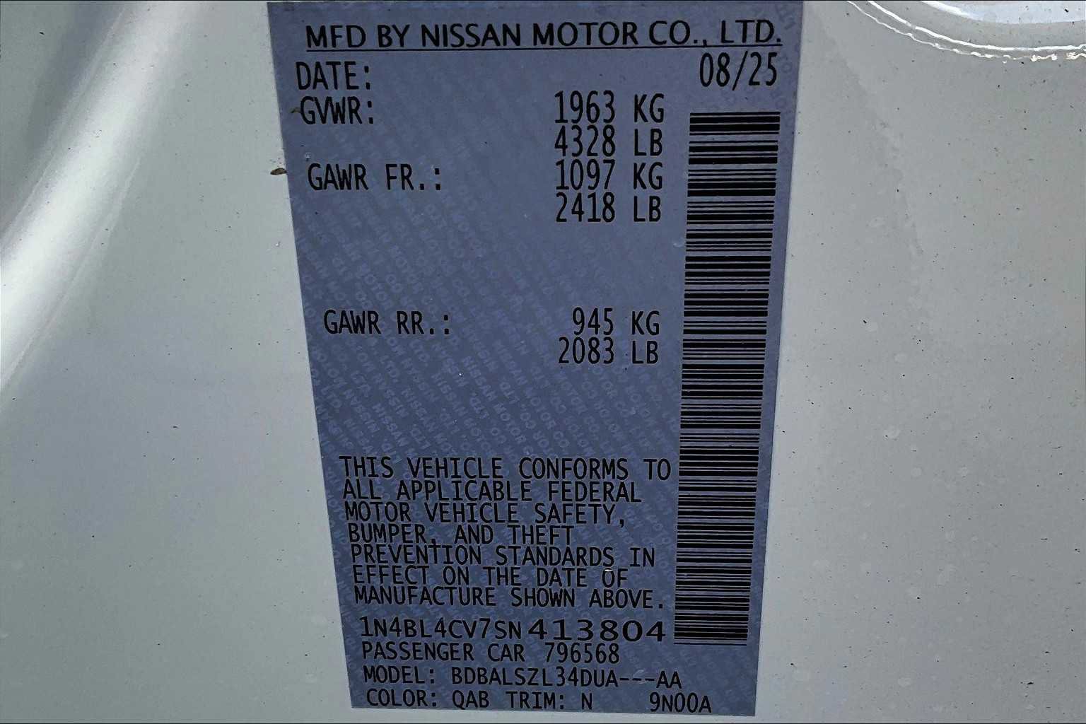 New 2025 Nissan Altima 2.5 SR image 14