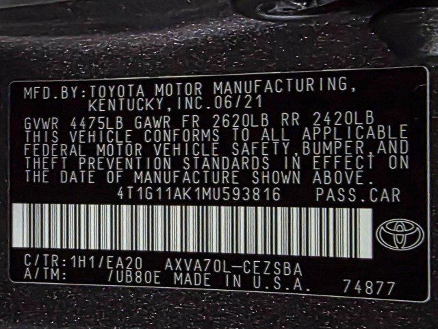 Used 2021 Toyota Camry SE w/ Carpet Mat Package (TMS) image 38