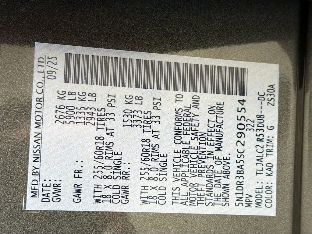 New 2025 Nissan Pathfinder SV w/ Black Appearance Package image 36