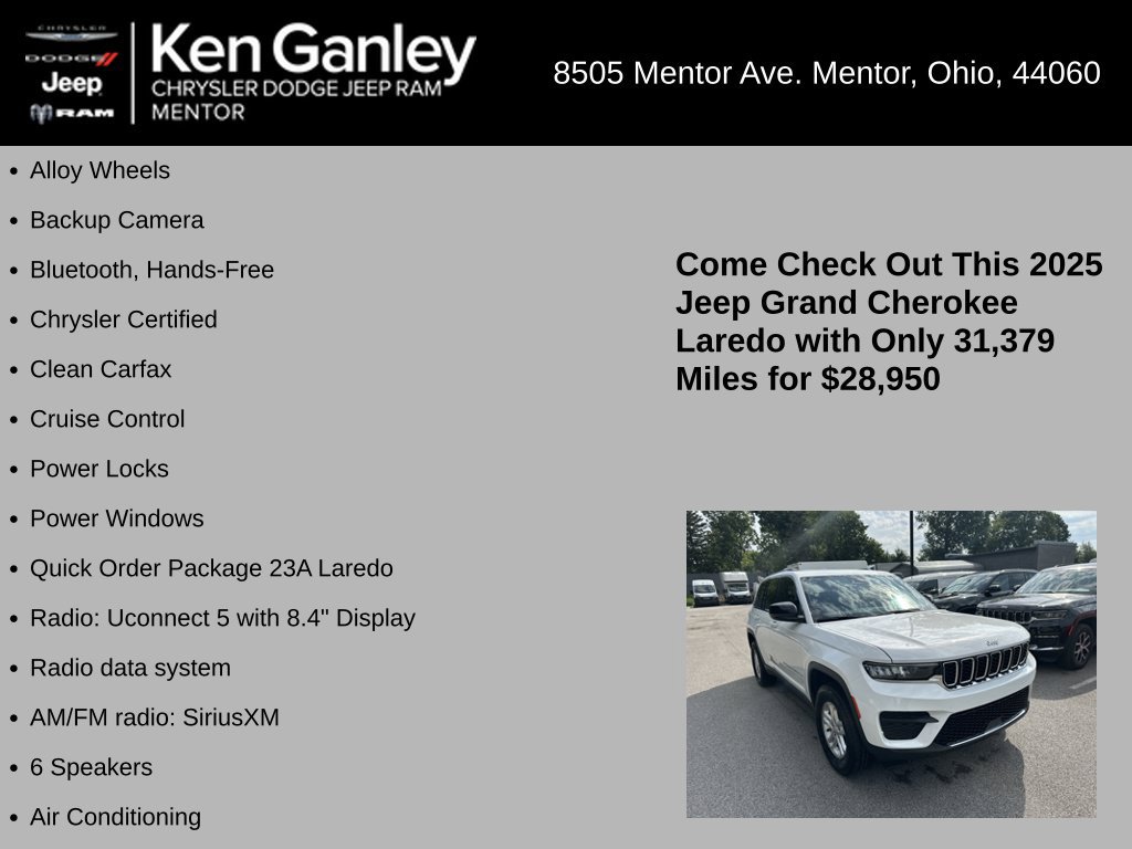 Used 2025 Jeep Grand Cherokee Laredo AWD/4WD image 5
