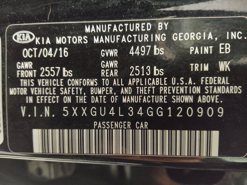 Used 2016 Kia Optima EX w/ Option Group 040 FWD image 33