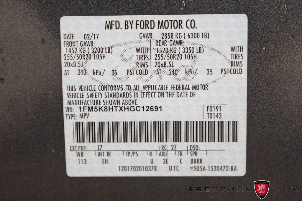 Used 2017 Ford Explorer Platinum AWD/4WD image 50