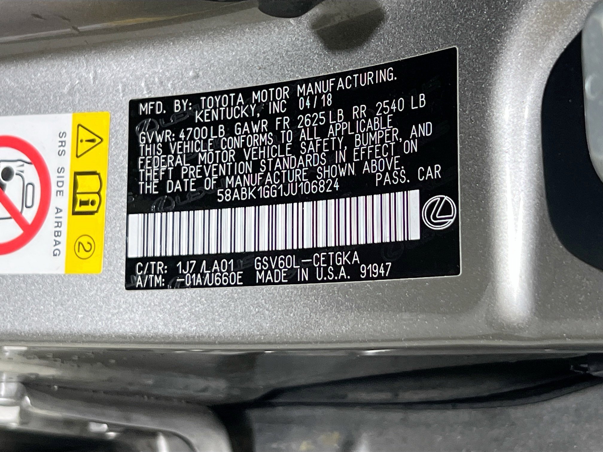 Used 2018 Lexus ES 350 w/ Navigation System Package image 31