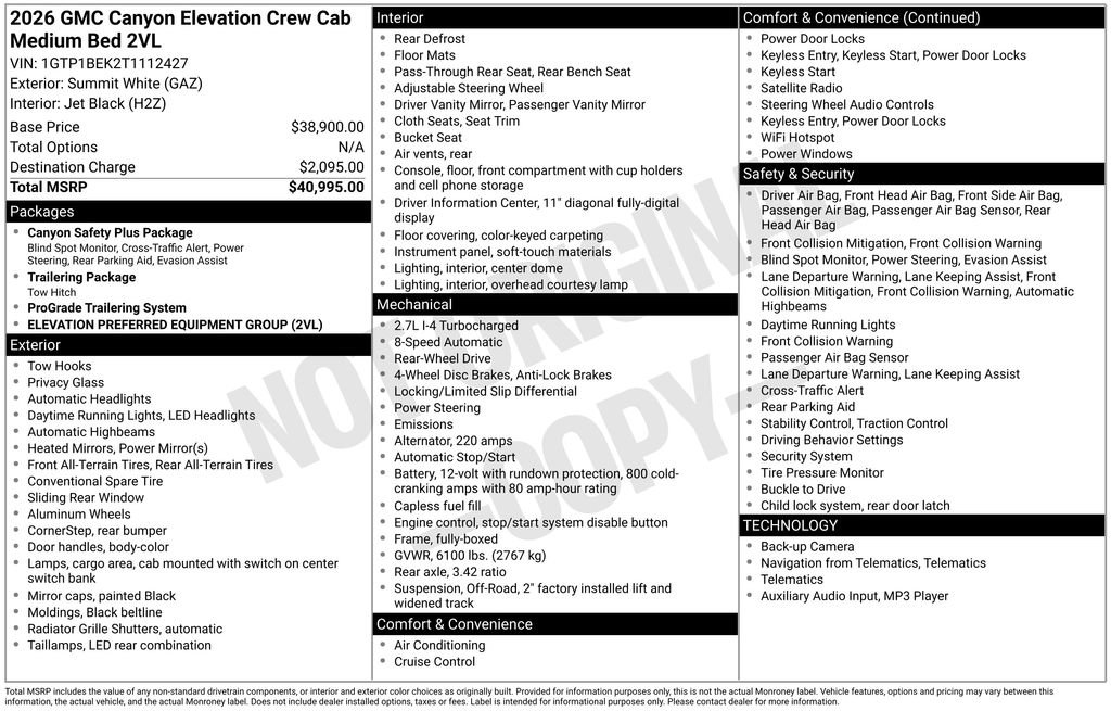 New 2026 GMC Canyon Elevation RWD video 4