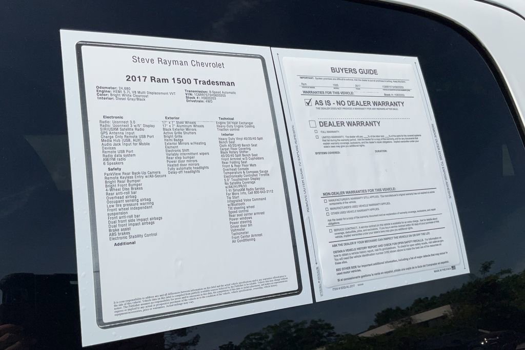 Used 2017 RAM 1500 Tradesman w/ Popular Equipment Group image 25