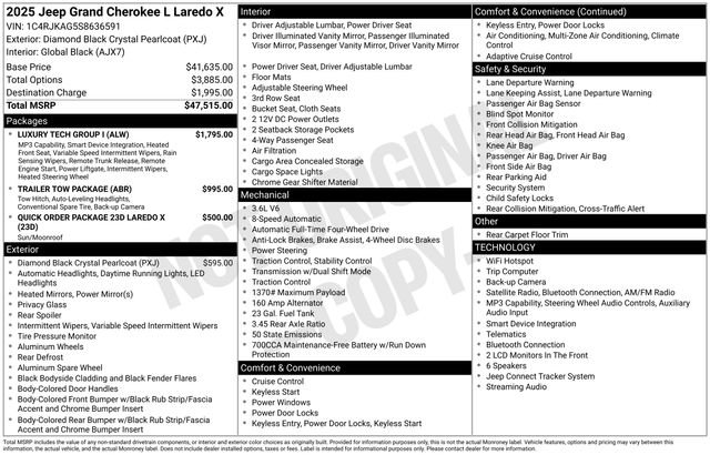 Used 2025 Jeep Grand Cherokee L Laredo w/ Luxury Tech Group I AWD/4WD image 6