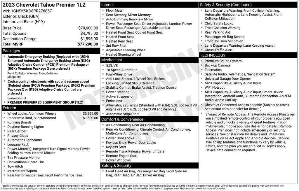 Certified 2023 Chevrolet Tahoe Premier AWD/4WD image 12