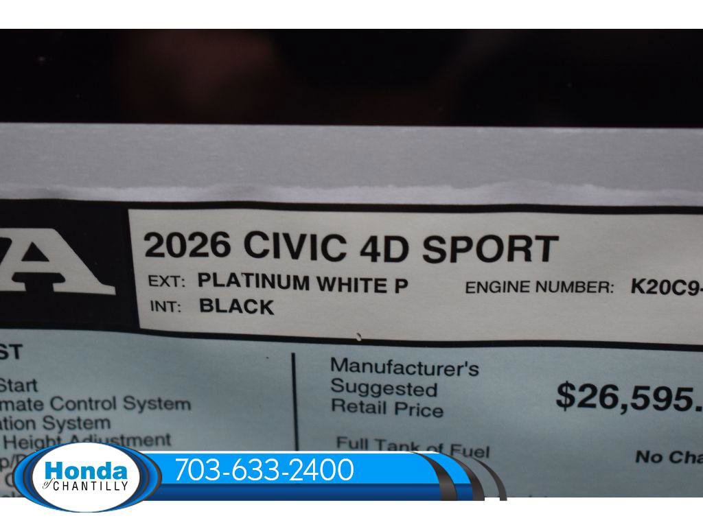 New 2026 Honda Civic Sport image 33