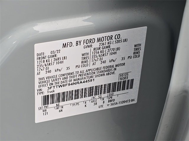 Used 2022 Ford Maverick Lariat w/ Equipment Group 500A Standard image 18