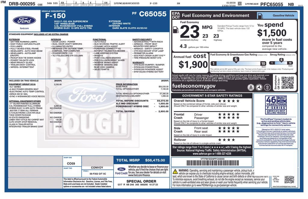Used 2023 Ford F150 XLT w/ Equipment Group 301A Mid AWD/4WD image 58