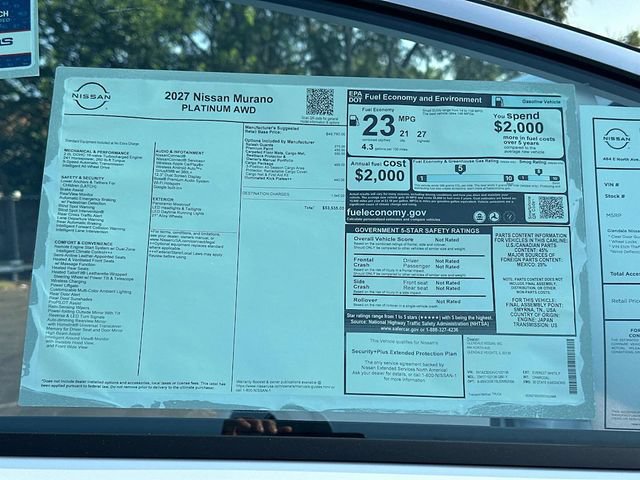New 2027 Nissan Murano Platinum AWD/4WD image 8
