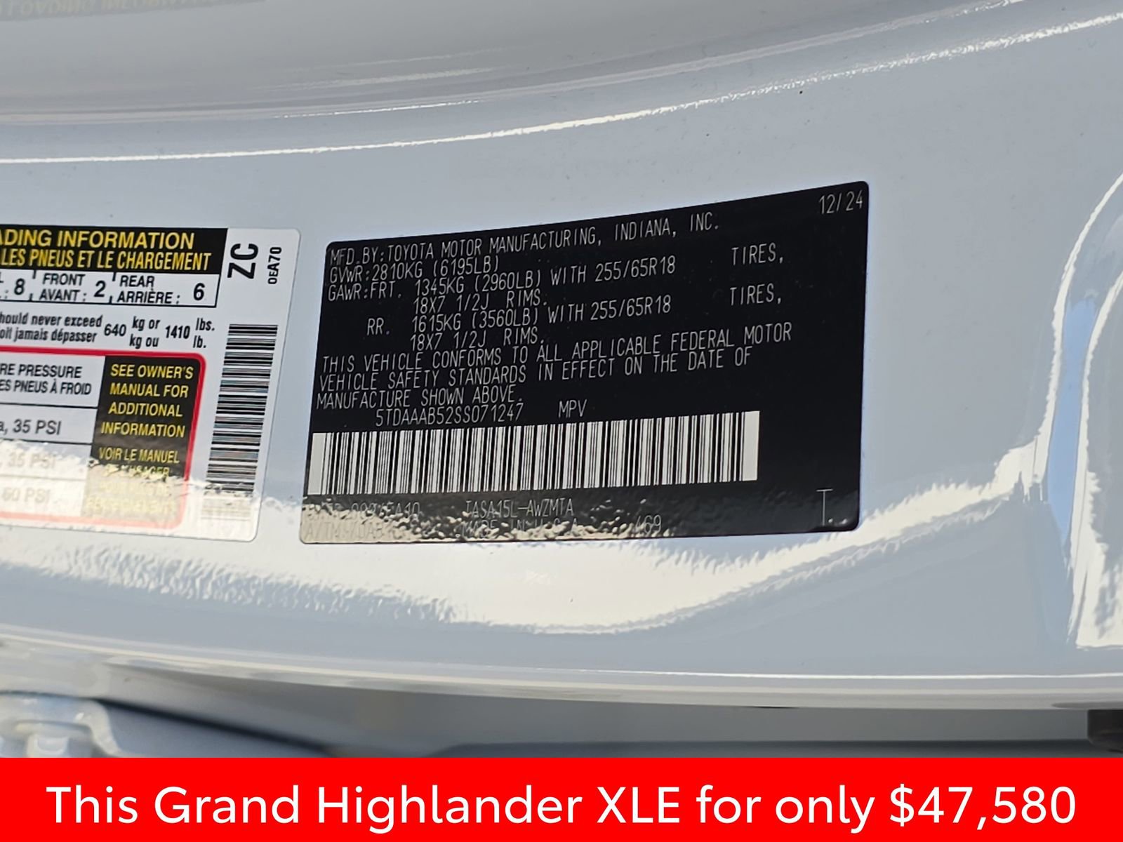 Used 2025 Toyota Grand Highlander AWD image 46