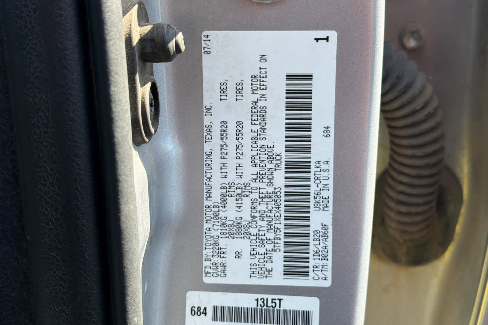 Used 2014 Toyota Tundra Limited w/ Limited Premium Package AWD/4WD image 2