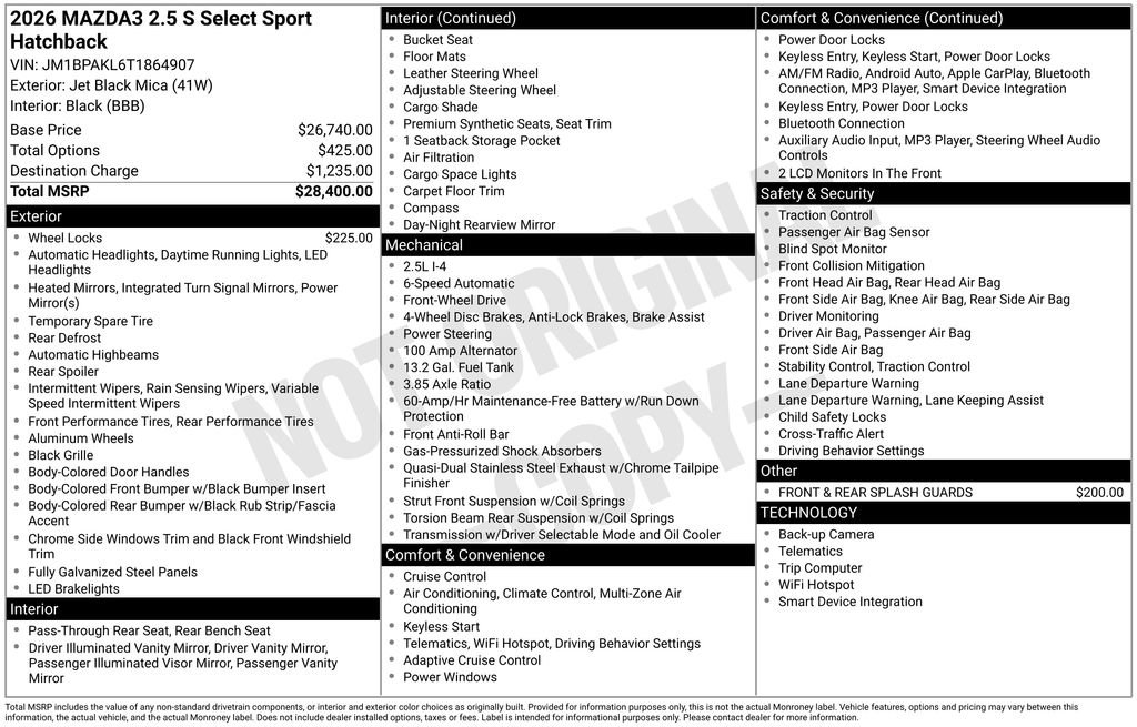 New 2026 MAZDA MAZDA3 s Sport image 2