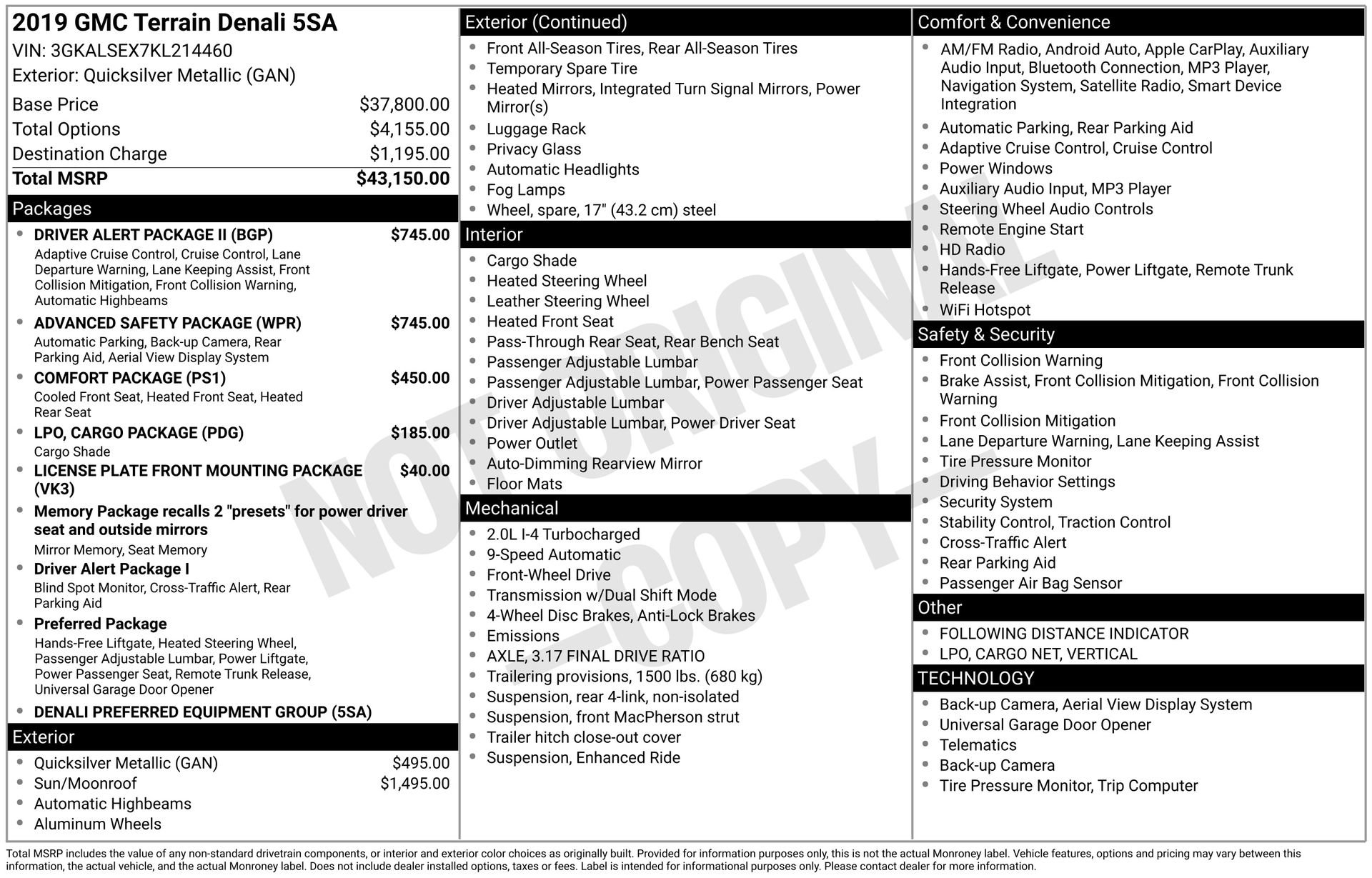 Used 2019 GMC Terrain Denali w/ Advanced Safety Package image 4