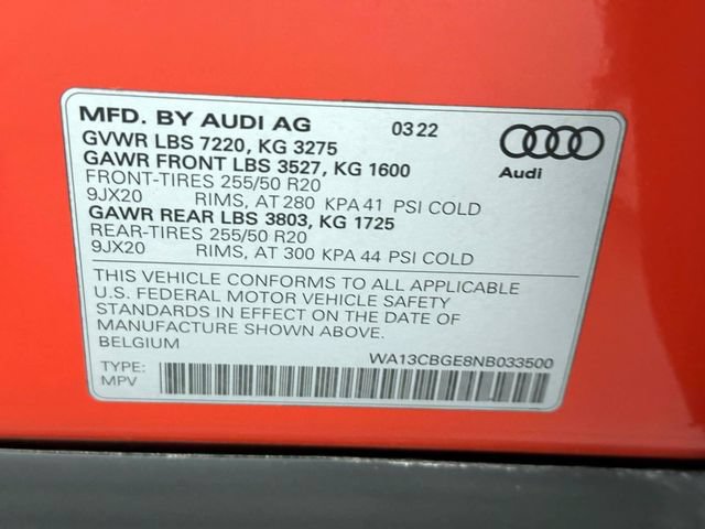 Certified 2022 Audi e-tron S Prestige w/ Prestige Package AWD/4WD image 35